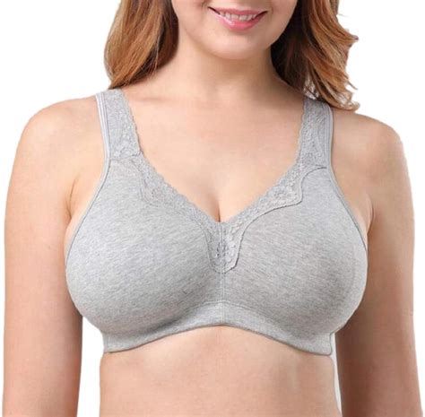 Gocgt Women Push Up Lingerie Cotton Plus Size Wirefree Organic Bras