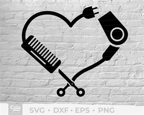 Hairdresser Heart Svg Hairdresser Tools Svg Etsy Uk