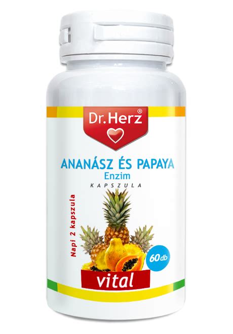 DR Herz Ananász Papaya 60 db kapszula Netmedical hu