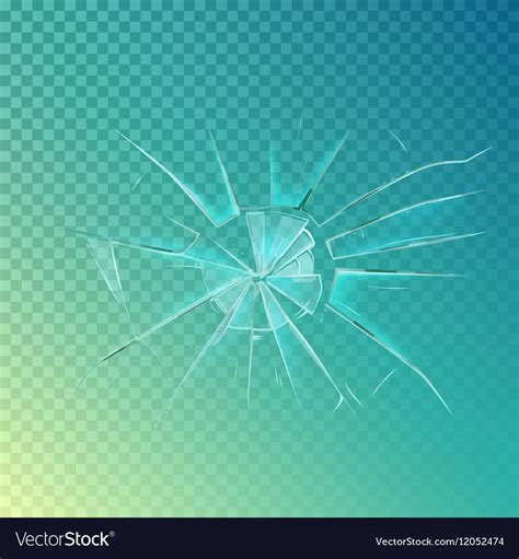 Mirror Or Broken Glass Cracked Shattered Window Vector Image