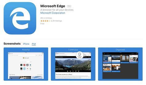 Microsoft Edge é Lançado Para Tablets Android E Ios