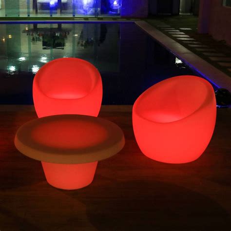 Buy Tramontina Oca Lumiére White Armchair in Polyethylene With LED Bulb