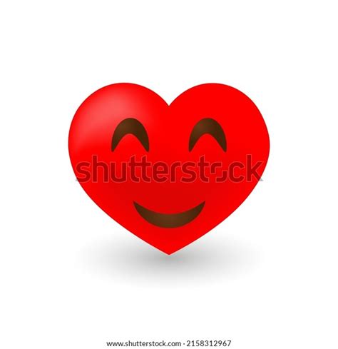 Happy Heart Emoji Cartoon Face Stock Vector (Royalty Free) 2158312967 ...