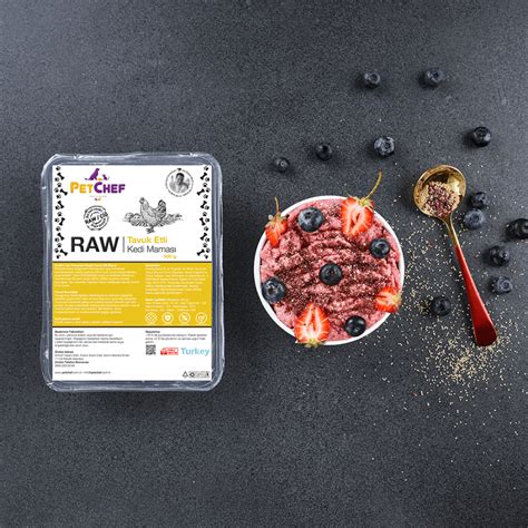 Raw Çiğ Tavuk Etli Kedi Maması 1 500 Gr 3X500 Gr Raw Mama PetChef