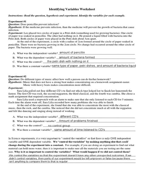 Science Worksheet Identifying Variables Pdf Worksheets Library