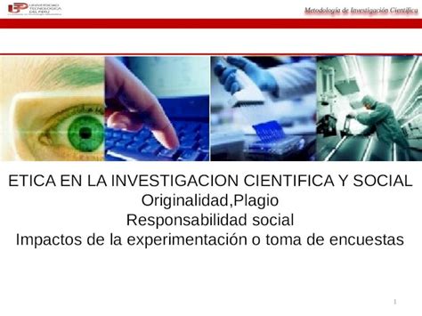 Pptx Metodolog A De Investigaci N Cient Fica Etica En La