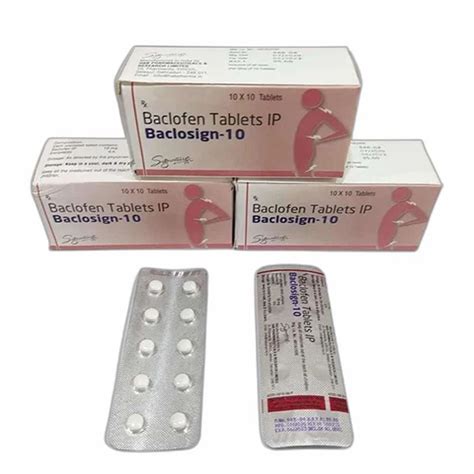 Baclofen Mg Baclosign Mg Tablet Packaging Size X