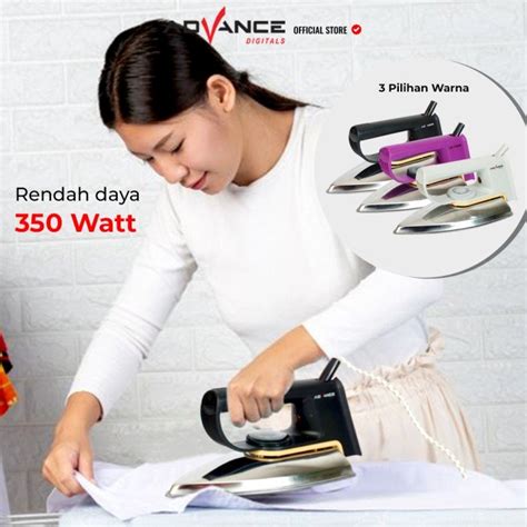 Advance Setrika Listrik Dry Iron Anti Lengket Stk Hemat Listrik