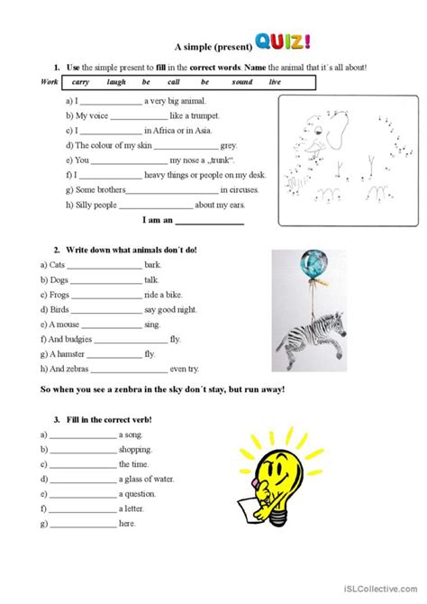 A Simple Present Quiz general gra Français FLE fiches pedagogiques