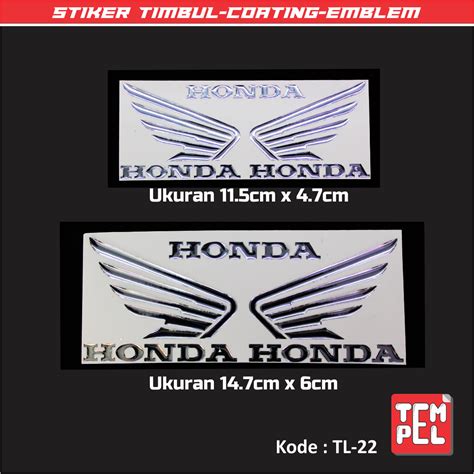 Stiker Timbul Coating Emblem Embos 3D Logo Honda SAYAP Lazada Indonesia