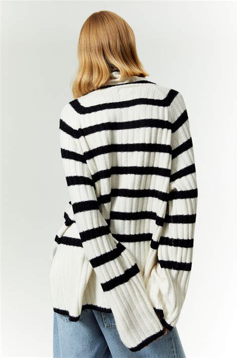 Rib Knit Polo Neck Jumper