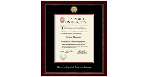 Gold Engraved Medallion Diploma Frame In Sutton Harvard University