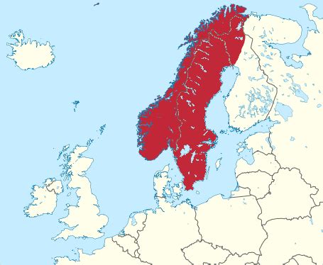 Scandinavian Peninsula On Map - Topographic Map