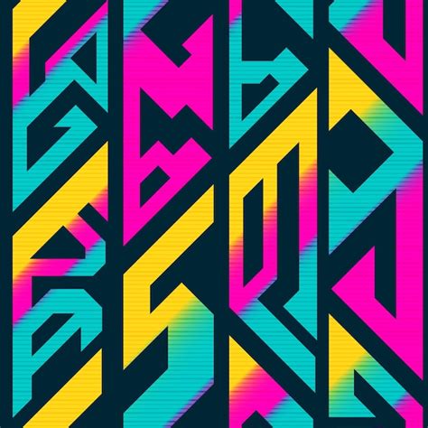 premium vector retro geometric pattern