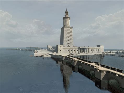 wonders lighthouse alexandria pharos 3d model