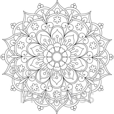 Flower Mandala Coloring Pages Printable for Free Download