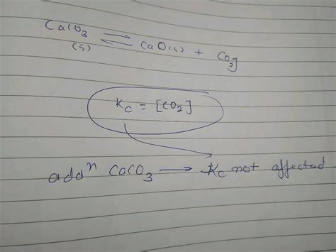 Consider The Reaction Caco S Cao S Co G In Dosed Container