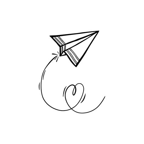 how to draw a paper airplane 3