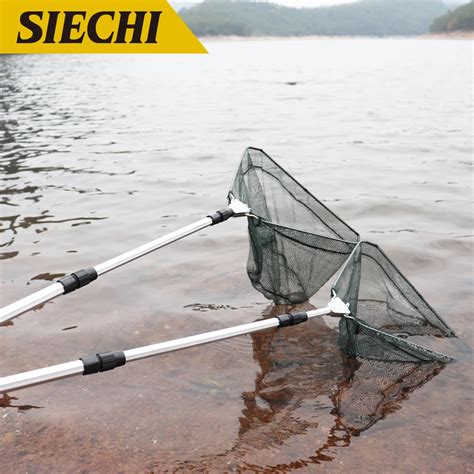 SIECHI Fishing Nets Aluminum Alloy Telescoping Foldable Landing Net