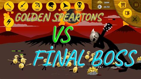 Golden Speartons Vs Speartons And Final Boss Insane Mode Stick War