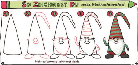 Weihnachtswichtel Malen So Zeichnest Du