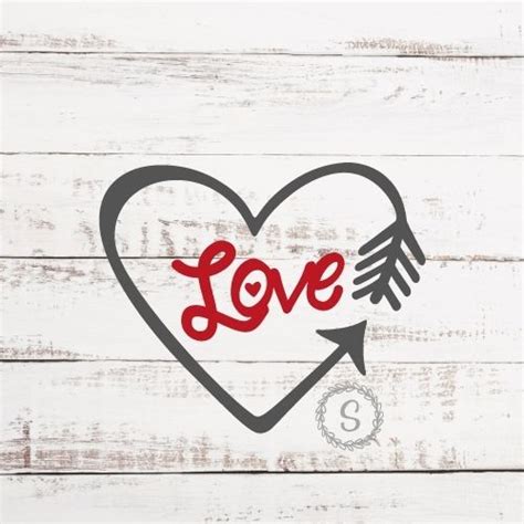 Say It With Simplicity Heart Love Arrow Svg