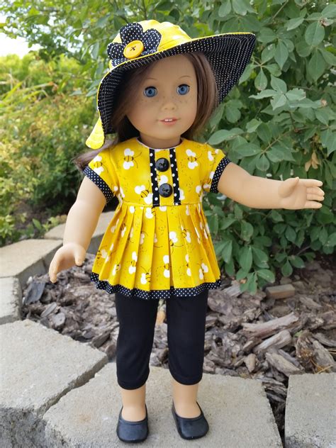 Bee Happy Is A Handmade Outfit For An 18 Inch Doll Such As American