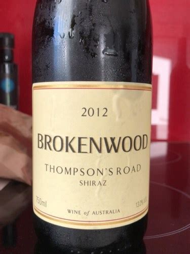 Brokenwood Thompson S Road Shiraz Vivino US