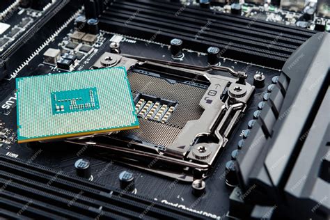 premium photo cpu socket  processor   motherboard