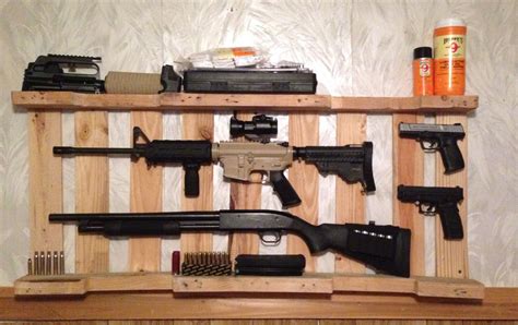 Diy Locking Wall Gun Rack - 9 Gun Locking Metal Gun Rack Floor Wall Mount Safe Gun Storage ...