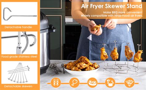 Air Fryer Skewer Rack Kebab Stand Stainless Steel Grills Rack For Air