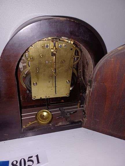 Ansonia Humpback Mantle Clock With Pendulum And Key Mark Van Hook