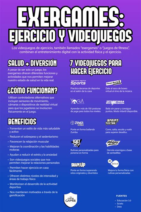 Infografia Exergames Ejercicio Y Videojuegos The Good Gamer