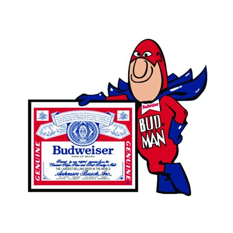 Budweiser Bud Man Beer Sticker Decal Bumper Sticker The Civil Right