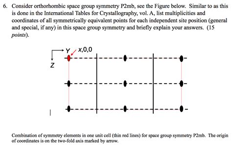 Solved 6. Consider orthorhombic space group symmetry P2mb, | Chegg.com