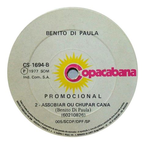 Assobiar E Chupa Cana - Benito Di Paula Compacto 1977 Assobiar Ou Chupar Cana | MercadoLivre