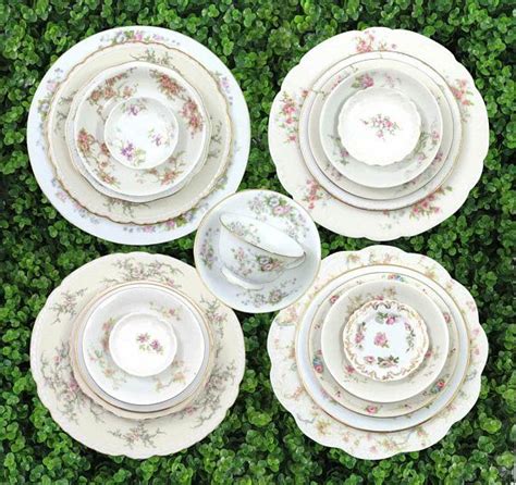 Reserved 28 Piece Vintage Mismatched Fine China Dinnerware Etsy