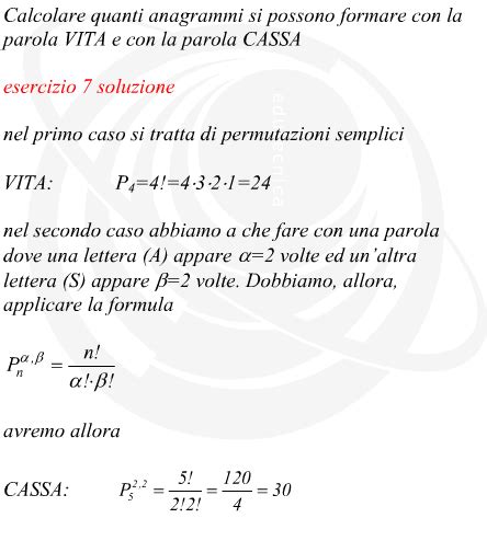 Calcolo Combinatorio Esercizi Svolti Sulle Permutazioni