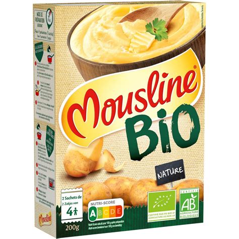 Mousline Pur E De Pommes De Terre Bio Nature X Personnes X G Pas