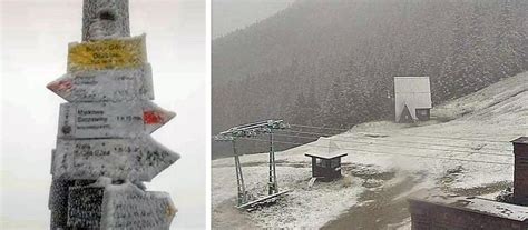 Beskidy W górach spadł śnieg GOPR ostrzega przed oblodzonymi szlakami