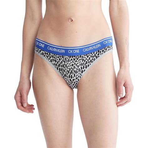 Calvin Klein Womens Ck One Cotton Bikini Panty Mini Giraffe Print Grey