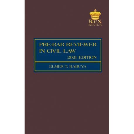 Pre Bar Reviewer In Civil Law Edition Cloth Bound By Elmer T