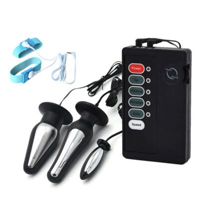 Electric Penis E Stim Ring Anal Plug Butt Cock Flirting Shock G Spot Sex Toy Men EBay