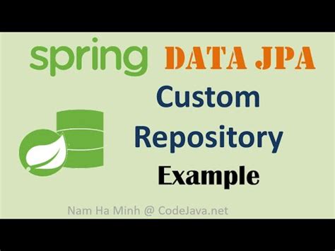 Spring Data JPA Custom Repository Example YouTube