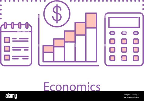 Economics Concept Icon Market Growth Process Profit Rise Idea Thin