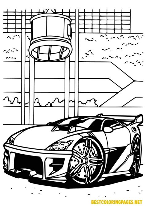 Hot Wheels Car Free Printable Coloring Pages
