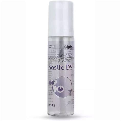 Cipla Saslic DS Foaming Face Wash 60 Ml Price Uses Side Effects