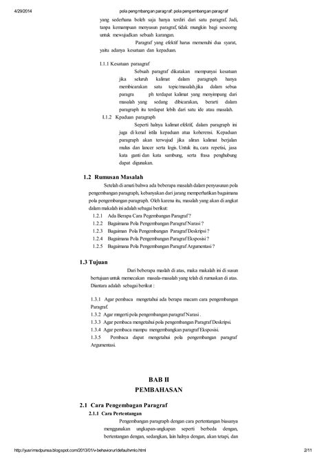 Pola Pengembangan Paragraf Deskripsi 8