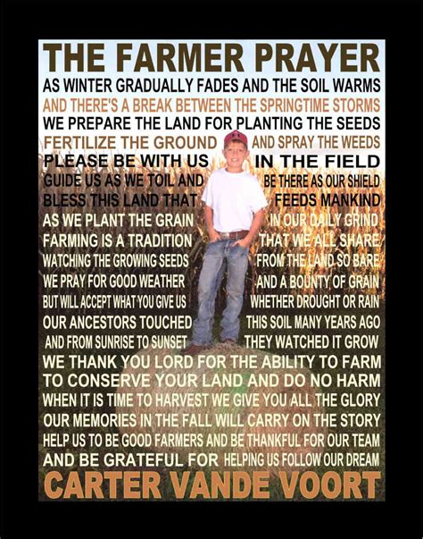 The Farmer Prayer Personalized With Photo Farmer Prayer For Etsy