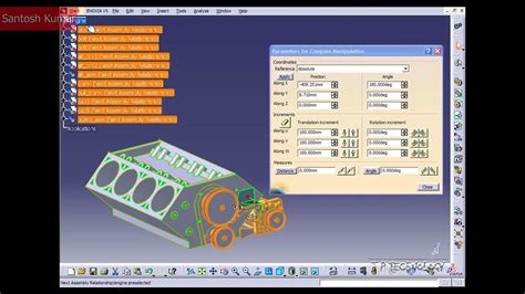 Catia V5 Dassault Systemes Walkthrough Part 92 Compass Translation Assembly Youtube